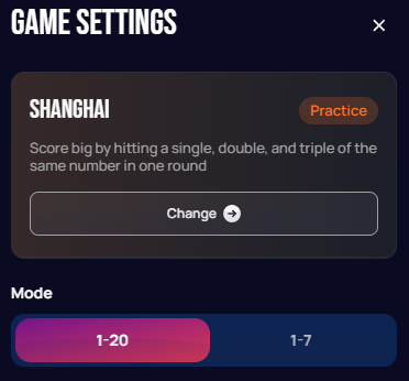 Shanghai game settings panel